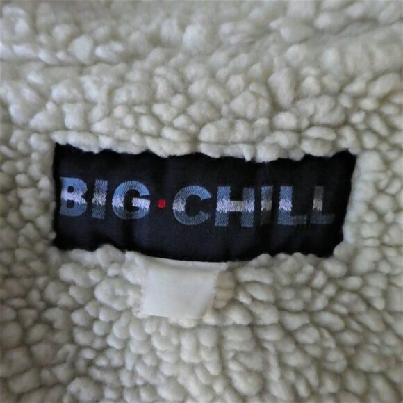 Vintage Big Chill Jacket Corduroy Sherpa 90s Button Snaps Green Pockets S - Picture 8 of 8